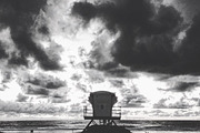 Black and white sunset lifeguard, a Nature Photo by ARTPLAY STUDIO (Thumbnail 2 of 2)