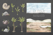 DINOSAURS watercolor set, an Animal Illustration by Natali Smolova (Thumbnail 6 of 11)