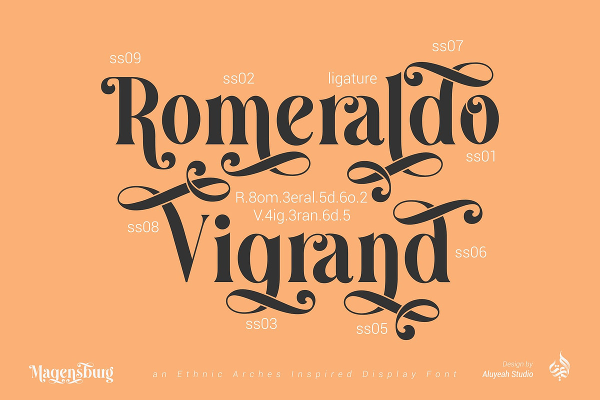 Magensburg | Modern Display Font, a Font by Aluyeah Studio (Photo 2 of 17)