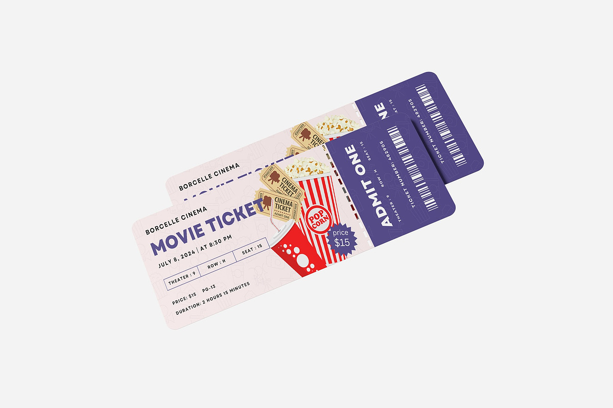 Event Ticket Mockup, an Advertising Mockup by suciamairastd (Photo 3 of 5)