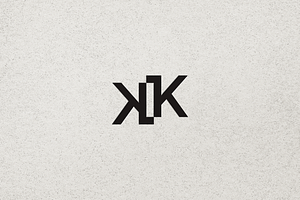 Minimalist Modern Initials KK Logo