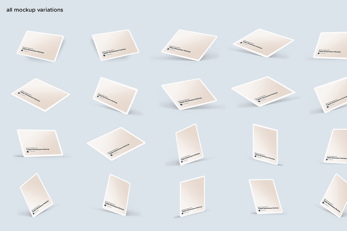 Tablet Dimensions Mockup, a Product Mockup by KL-Webmedia (Photo 3 of 16)