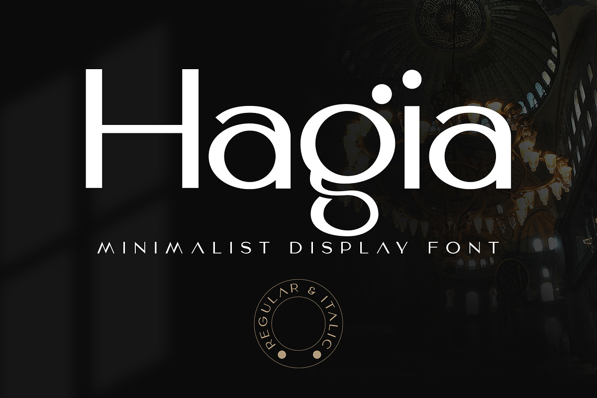 Hagia – Elegant Minimalist Font, a Sans Serif Font by Mockmenot (Photo 1 of 8)