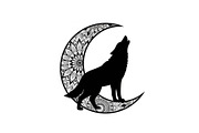 Mandala Moon Wolf SVG Bundle, an Illustration by Gaye Art (Thumbnail 27 of 31)