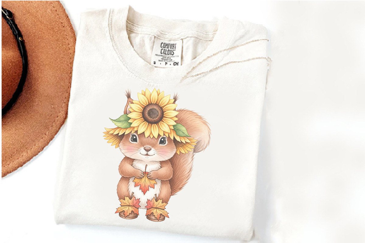 Autumn Squirrel Clipart, an Illustration by Watercolor design (Photo 4 of 5)