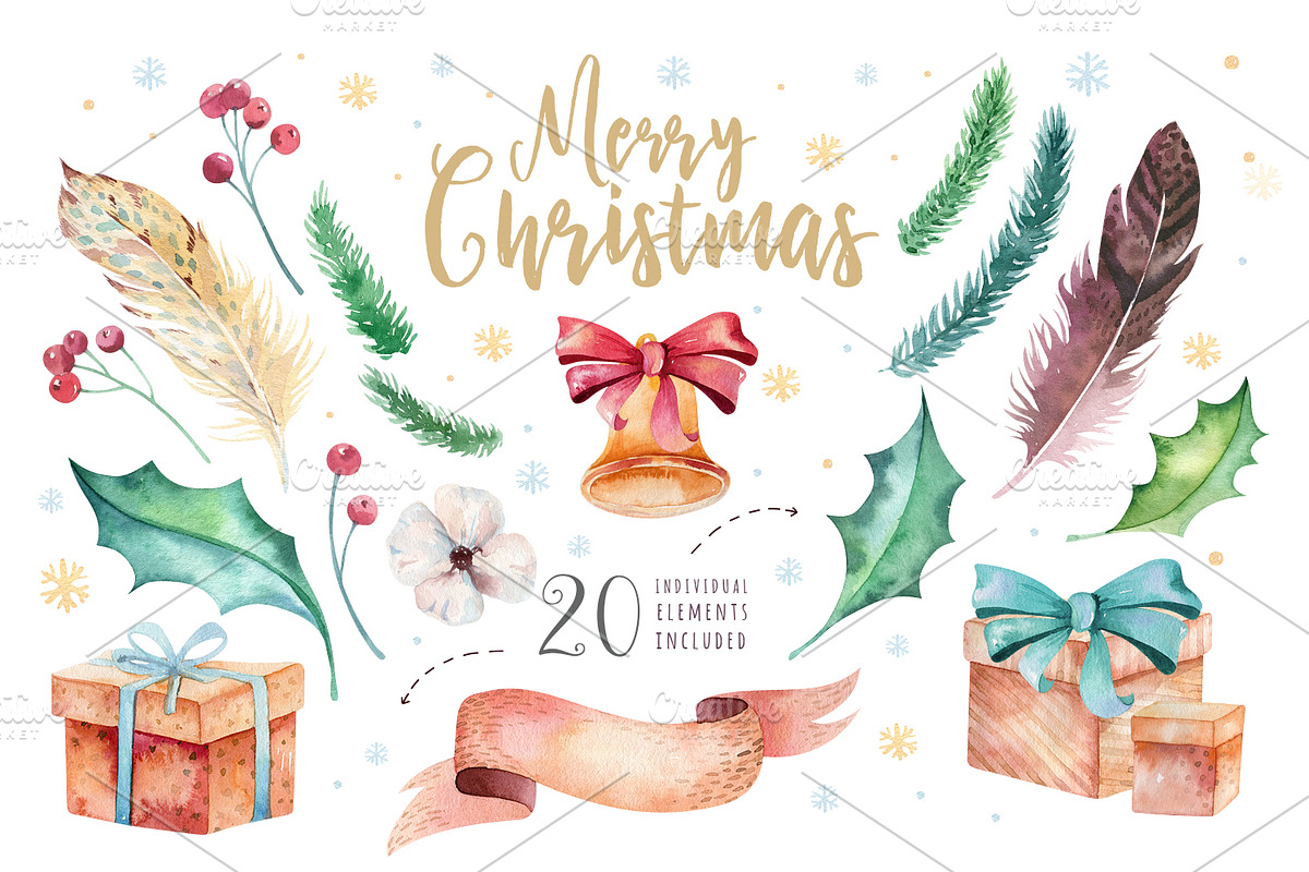 Christmas floral collection, an Animal Illustration by Peace ART (Photo 4 of 6)