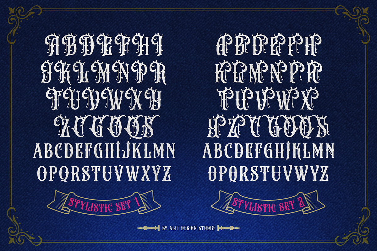 Money Brother Victorian Typeface, a Blackletter Font by alit design (Photo 7 of 20)