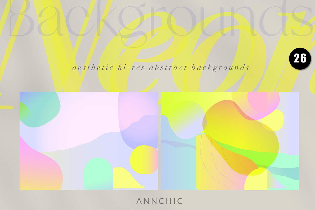 Neon Gradient backgrounds, a Texture Graphic by Anna Sokol (Photo 15 of 22)
