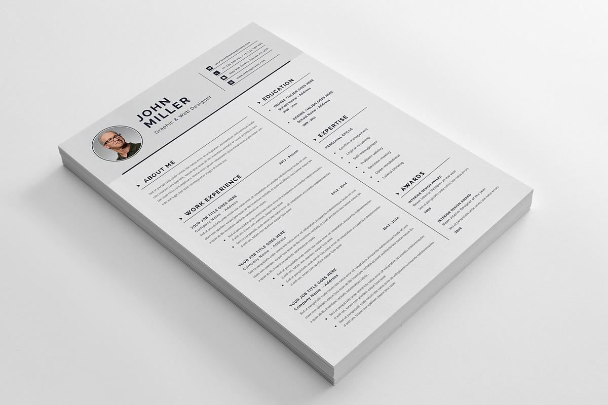 Resume CV (3 page), a Resume Template by Pxl_graphic (Photo 6 of 7)