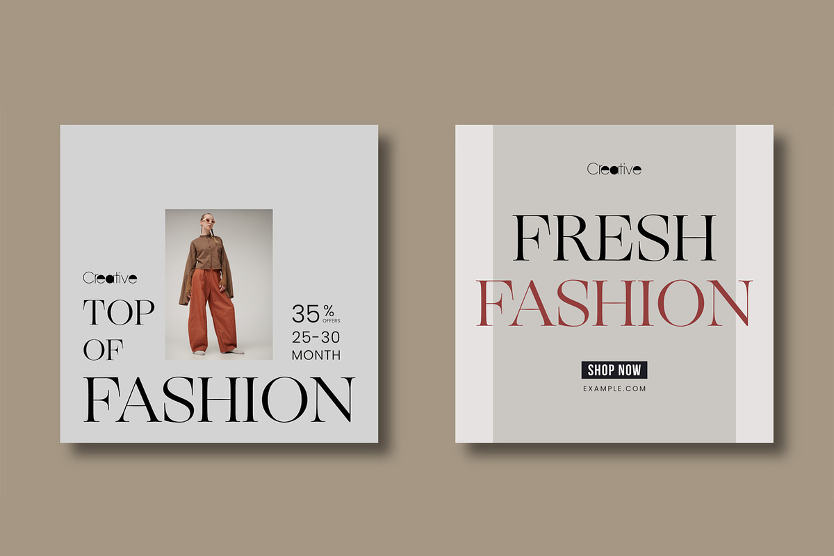 Minimal Fashion Social Media Post, a Social Media Template by MightyDesign (Photo 3 of 8)