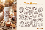 Retro Autumn Coffee Clipart Vector, a Seasonal Illustration by SunnJaneArt (Thumbnail 15 of 19)