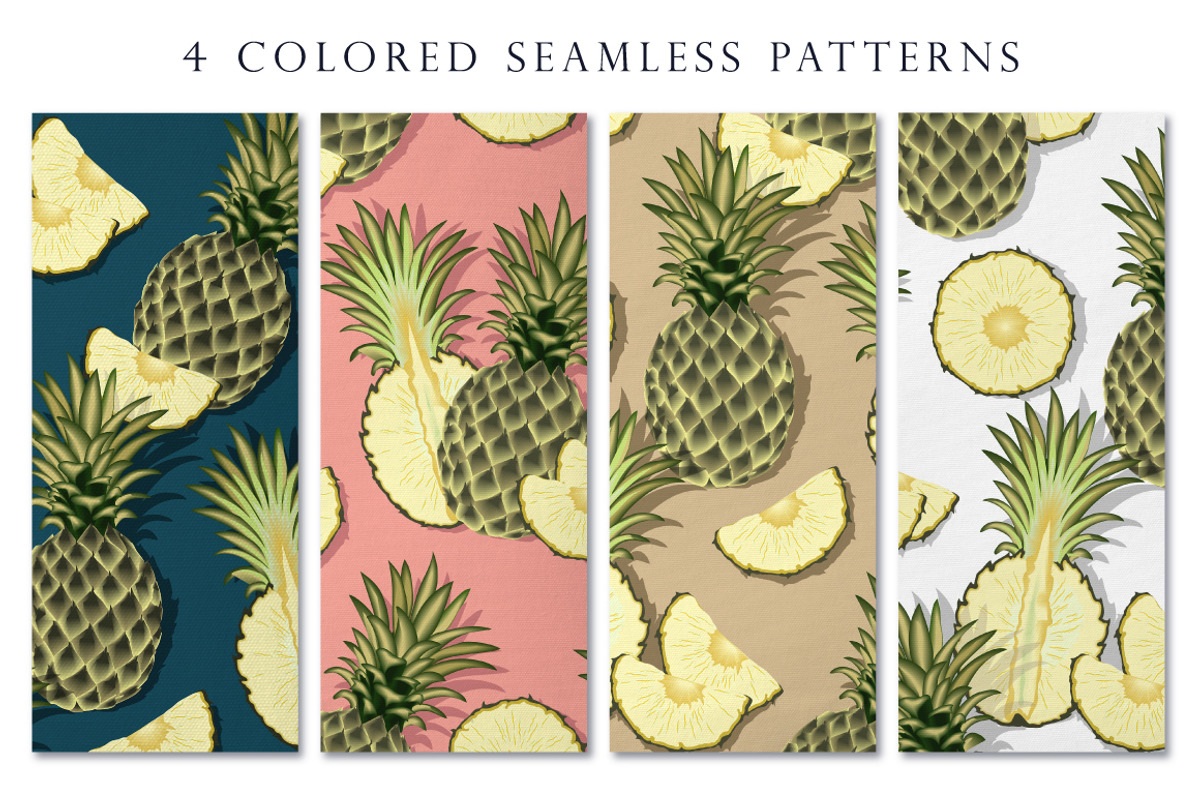 Ripe pineapple - pattern, a Pattern Graphic by Yummy (Photo 3 of 7)
