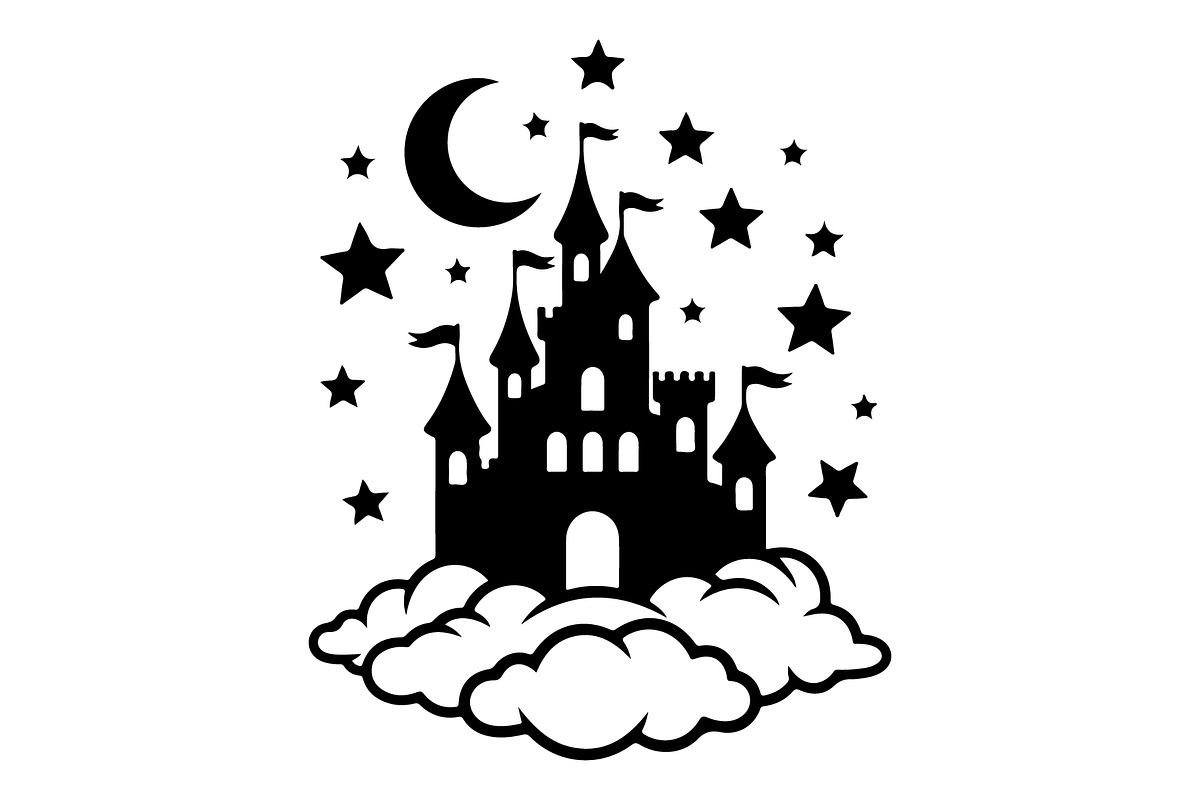 Fantasy Castle Cloud Moon Bundle, an Object Illustration by Gaye Art (Photo 9 of 30)