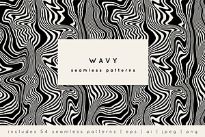 Wavy Seamless Patterns Collection