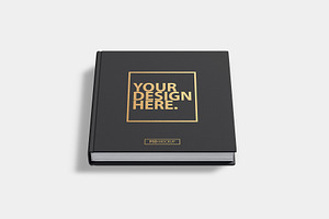 Square Book PSD Mockup