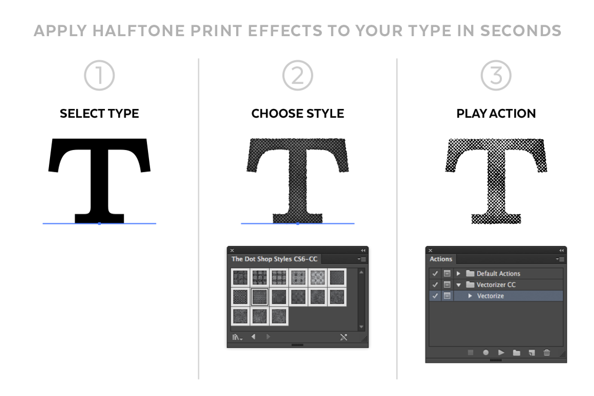 The Dot Shop – Illustrator Actions, an Action Add-On by Sivioco (Photo 2 of 9)