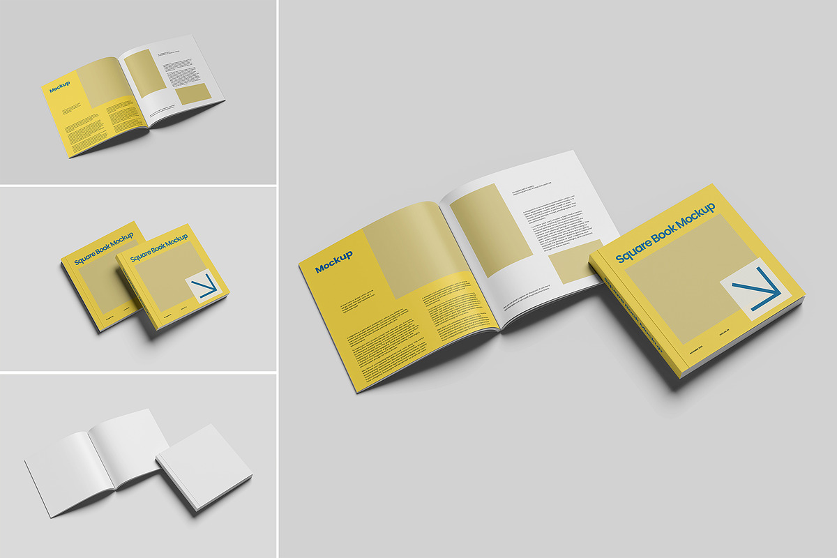 Square Book Mockup, a Books & Magazine Mockup by Design Source_ (Photo 1 of 4)