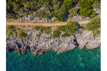 Picturesque sea Adriatic coast of, a Holiday Photo by Elizaveta Galitskaya