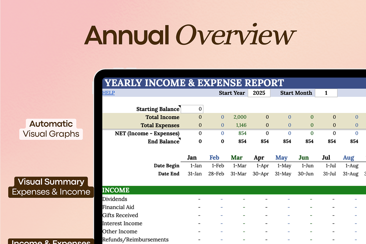 Budget Spreadsheet – Google Sheets, a Templates & Theme by vitalinagerman (Photo 5 of 10)
