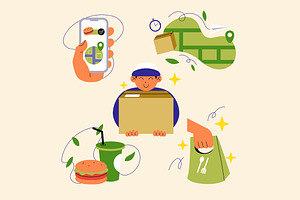 Beige Delivery Asset Illustration, an Object Illustration by graphicook