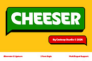 Cheeser – Stylistic Display Font, a Sans Serif Font by Casloop Studio (Thumbnail 1 of 10)