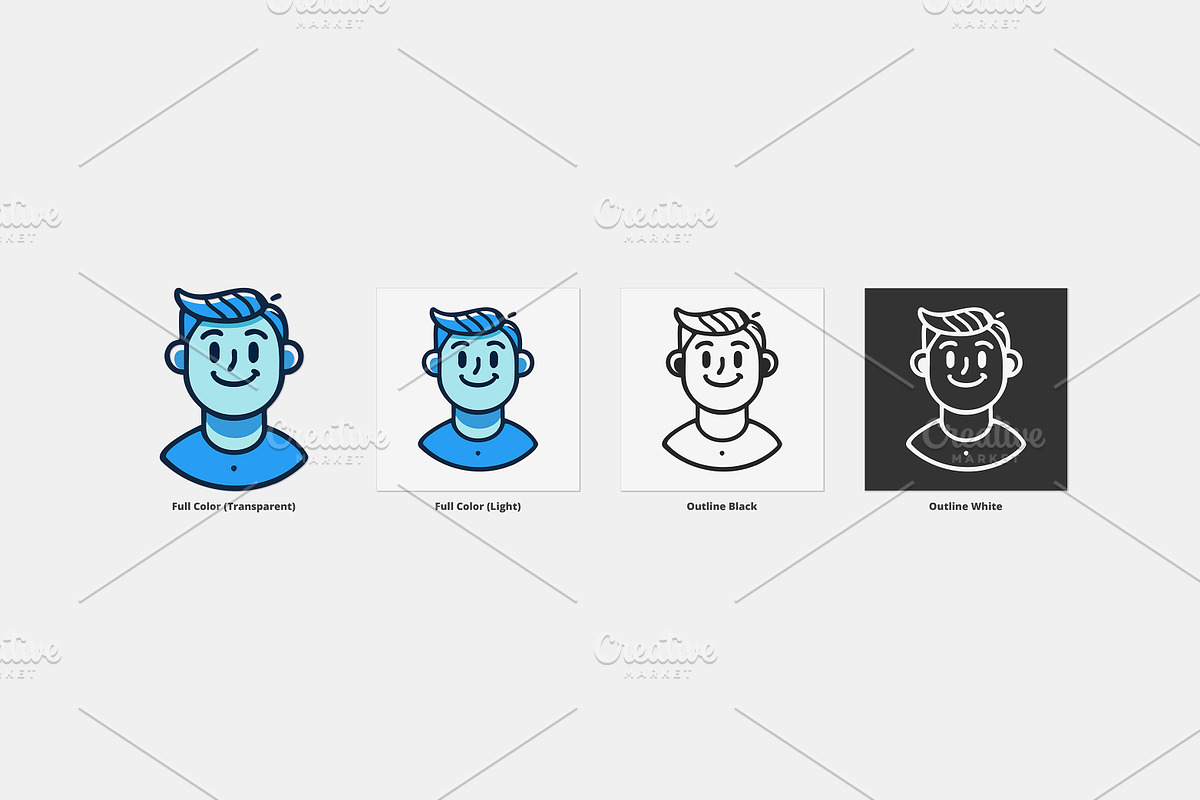 74 Bold Line Art User Avatar Pack, an Outline Icon by Aura Canyon HQ (Photo 9 of 10)