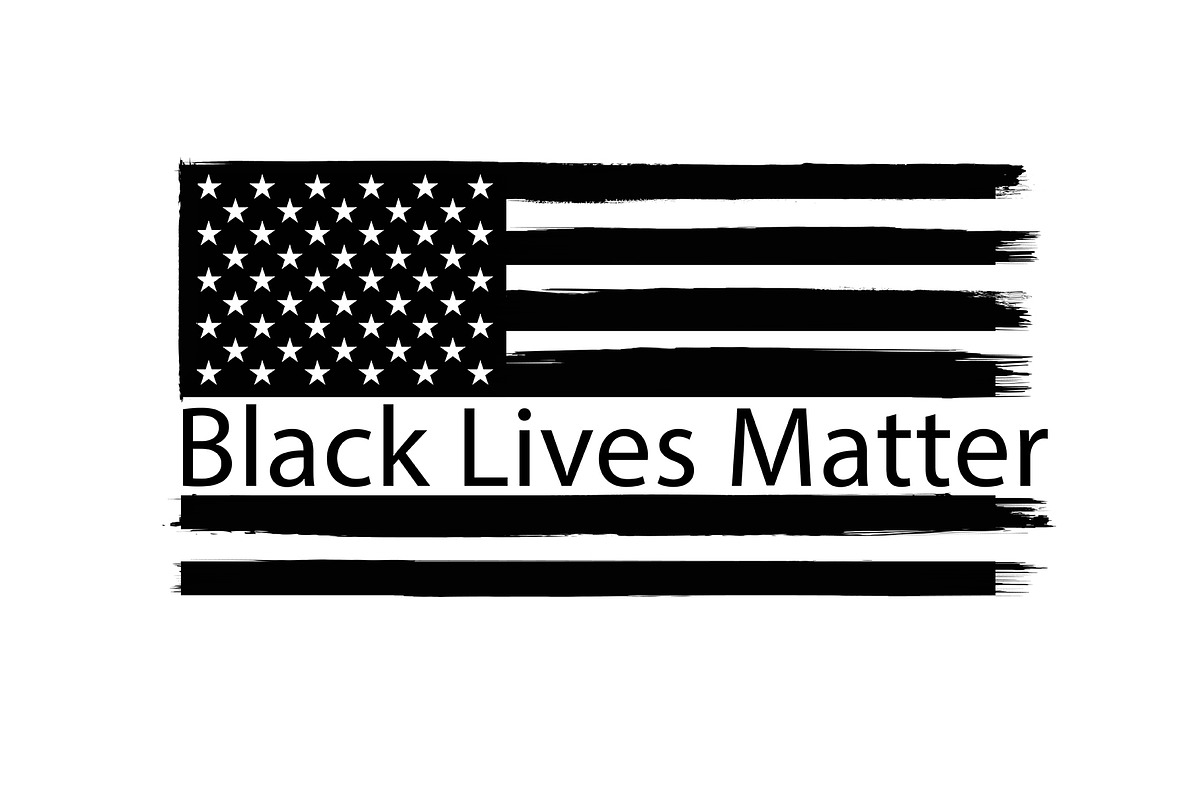 Black Lives Matter - USA Flag, a Person Illustration by GeorgeKhelashvili