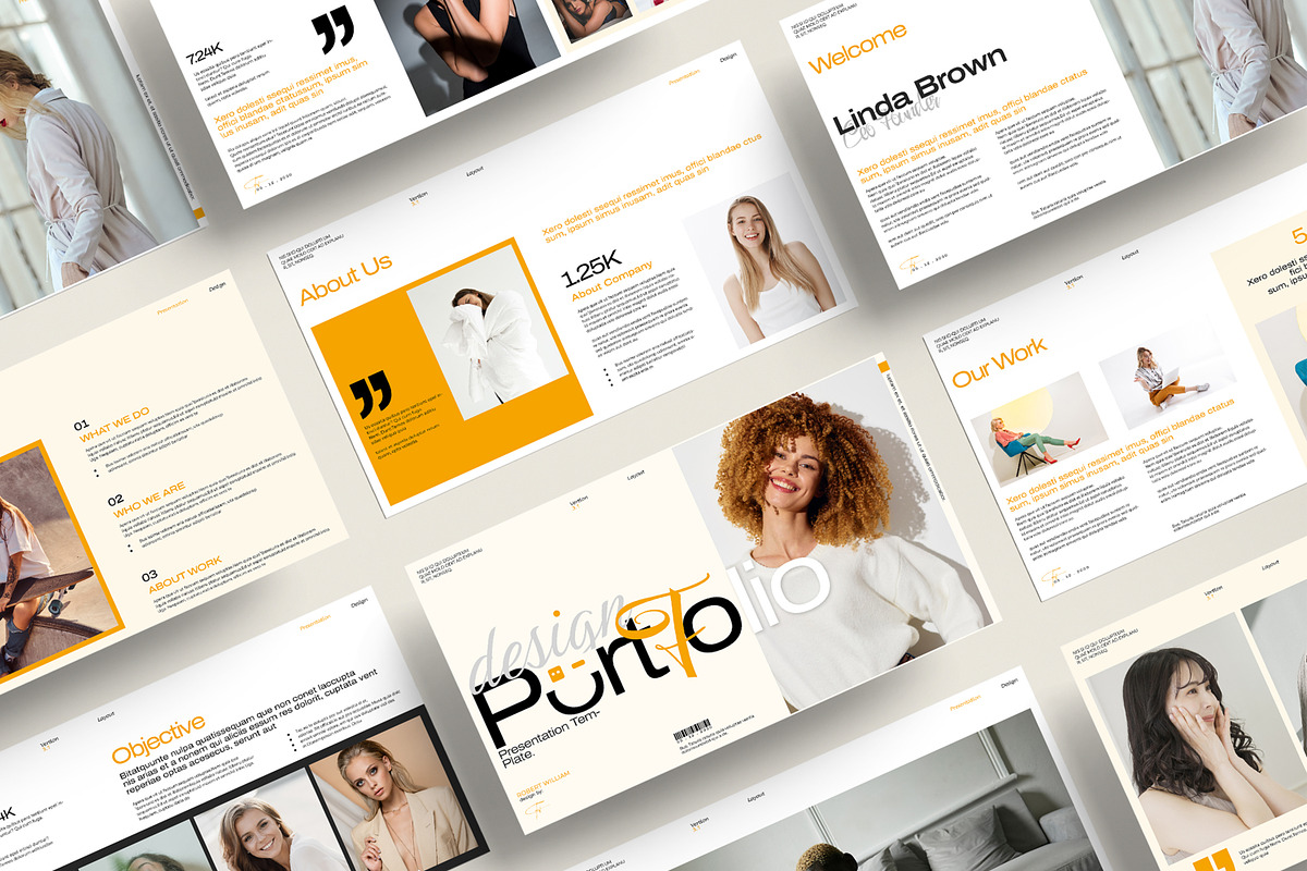 A Design Portfolio Presentation is a, a Presentation Template by MightyDesign (Photo 1 of 8)