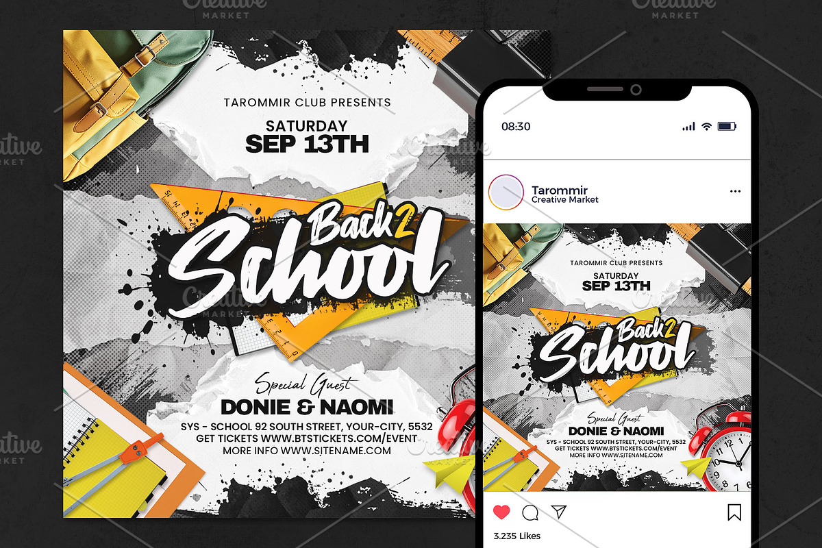 Back To School Flyer Template, a Flyer Template by Tarommir (Photo 2 of 3)