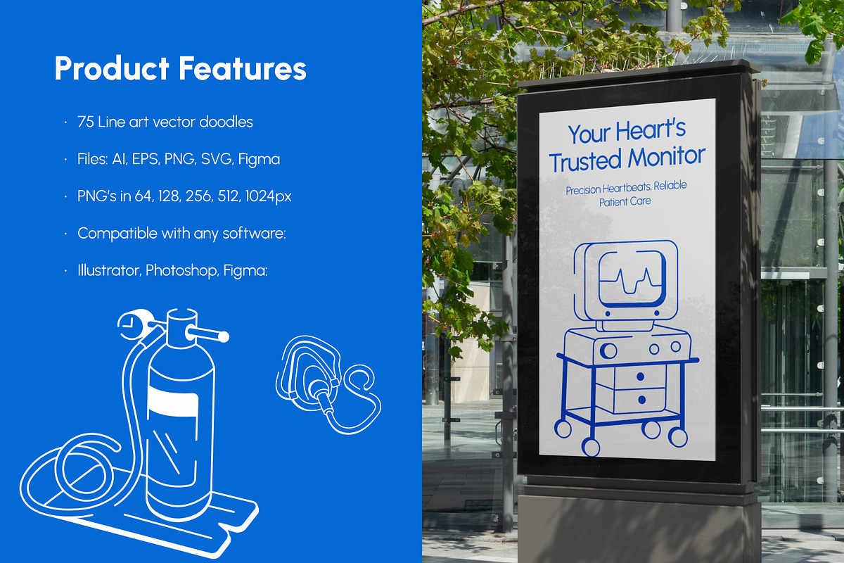 Nursing Doodles Icons Set, an Outline Icon by Vectors Market (Photo 2 of 8)