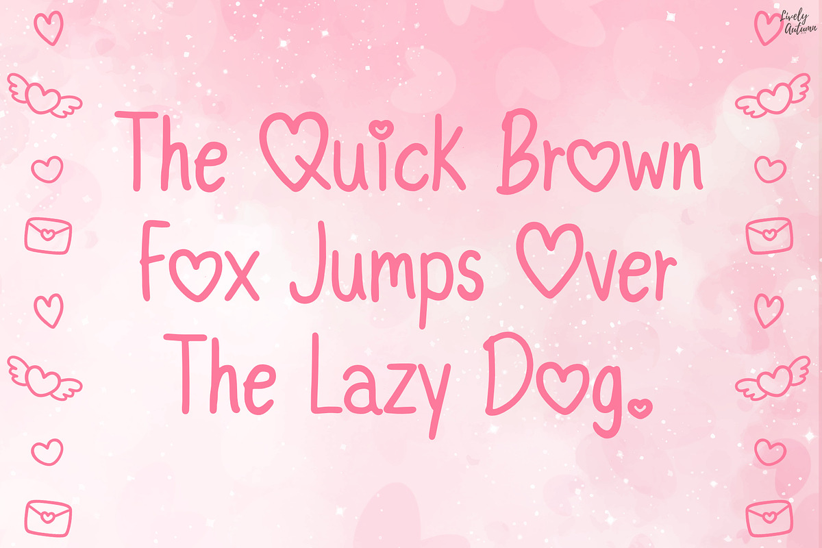 Lover | Handwriting font, a Handwritten Font by LivelyAutumn11.11 (Photo 4 of 5)