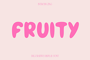 Fruity - Decorative Display Font, a Sans Serif Font by Luna Shop (Thumbnail 1 of 7)