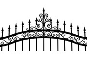 Luxury Scrollwork Iron Fence, an Object Graphic by Designer_Momina (Thumbnail 8 of 14)