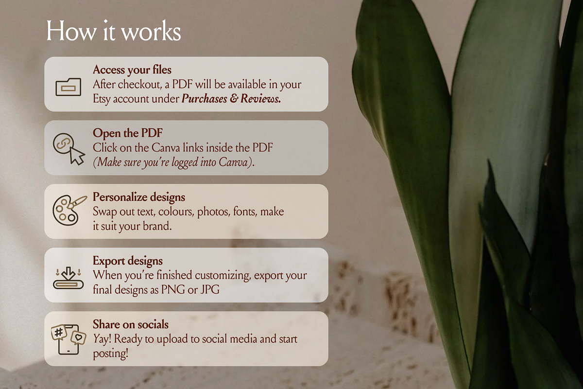 Brown Social Templates for Creators, a Social Media Template by CanvaTemplateClubCo (Photo 7 of 16)