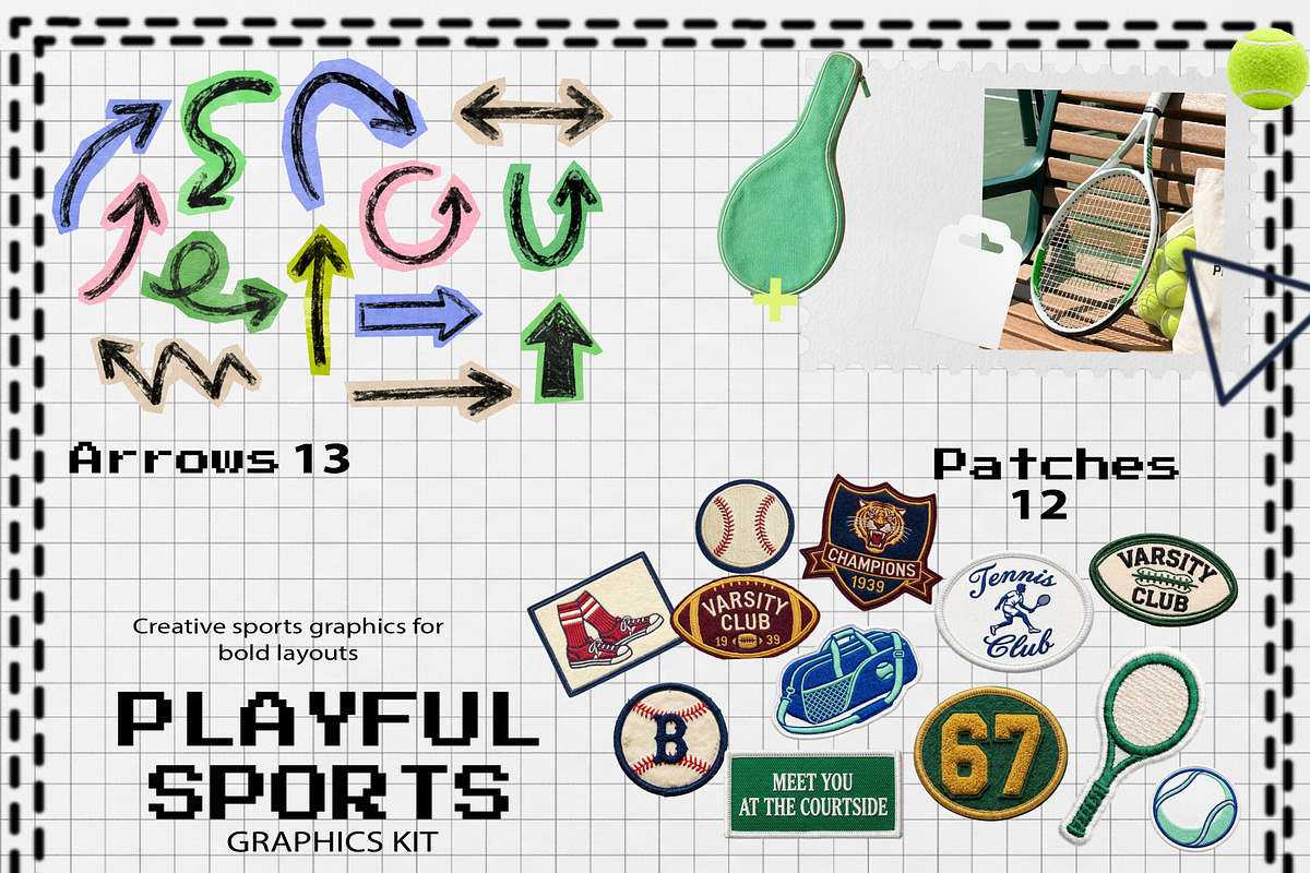 Playful Sports Graphics Kit 170 PNG, an Object Graphic by DreamoraArt (Photo 5 of 10)