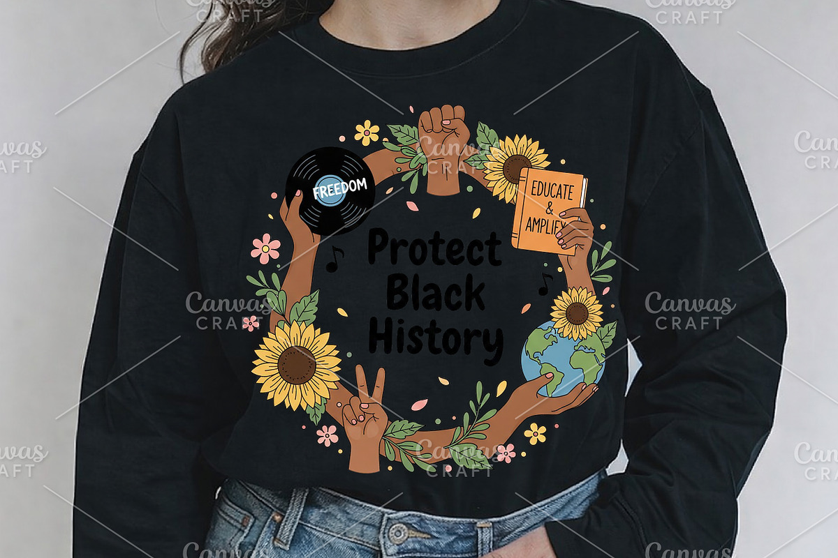 Protect Black History PNG, an Illustration by Canvas Craft (Photo 4 of 6)