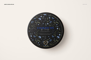 Round Cookie Tin Mockup Set 2