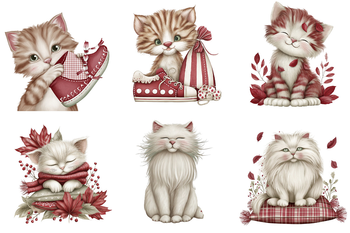 Thanksgiving Cat Clipart, an Illustration by DreamArtGraphic (Photo 2 of 5)