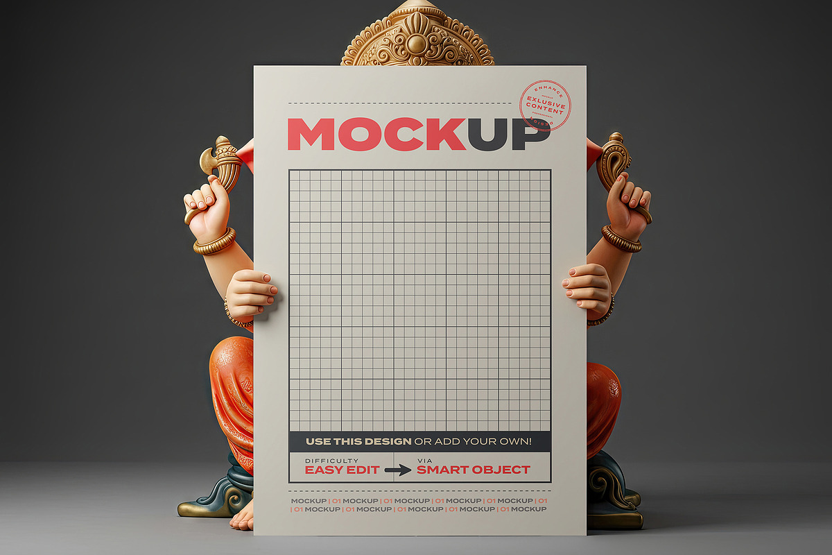 Ganesha Poster Mockups, a Mockup by Luuqas Design (Photo 5 of 6)
