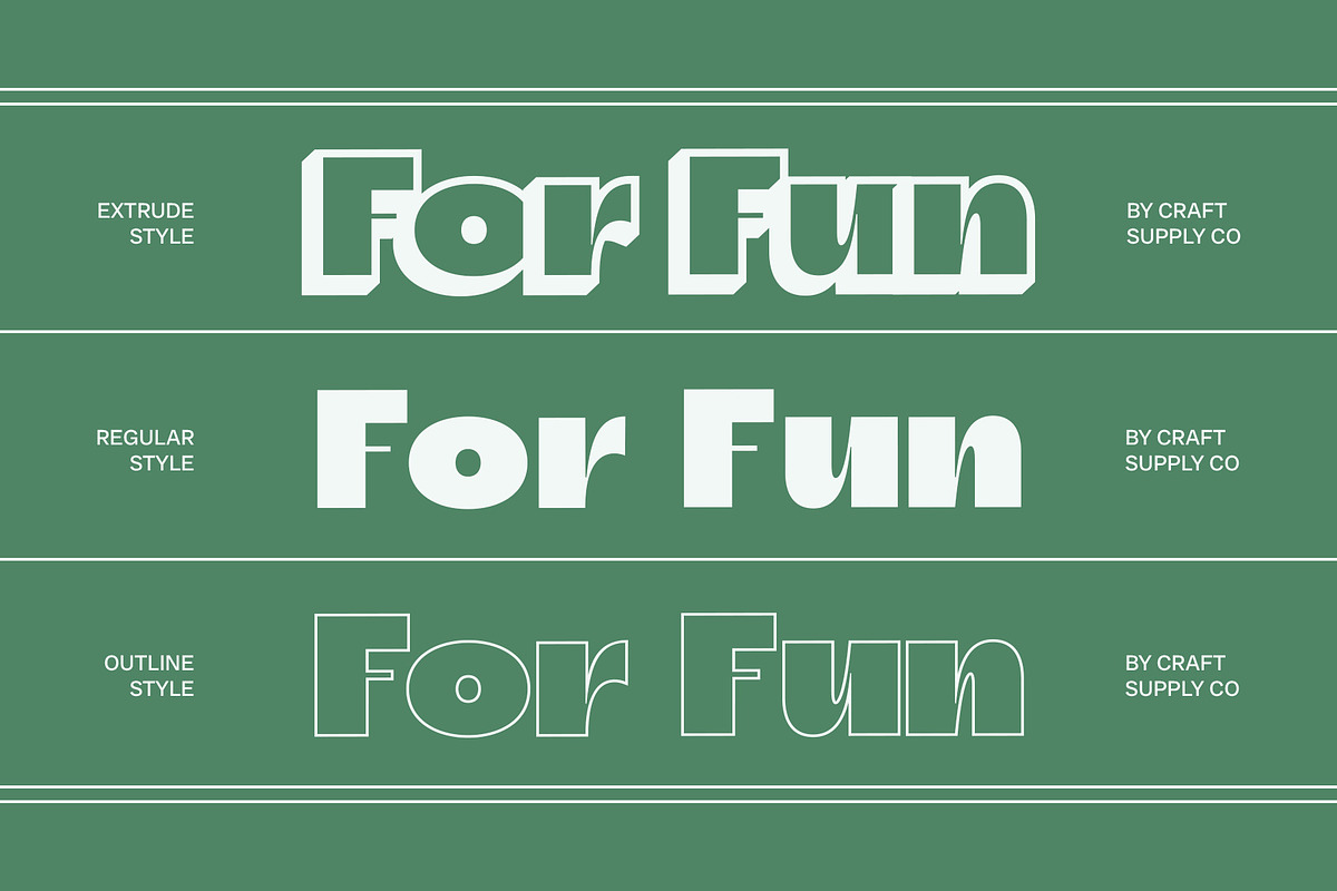 Fulcher 3D, a Sans Serif Font by Craft Supply Co. (Photo 2 of 8)