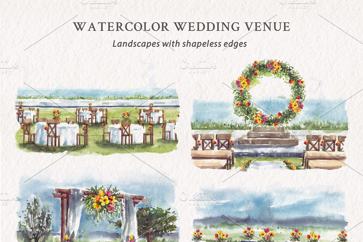 Watercolor Wedding Venue, an Illustration by Yorda Studio (Photo 3 of 9)