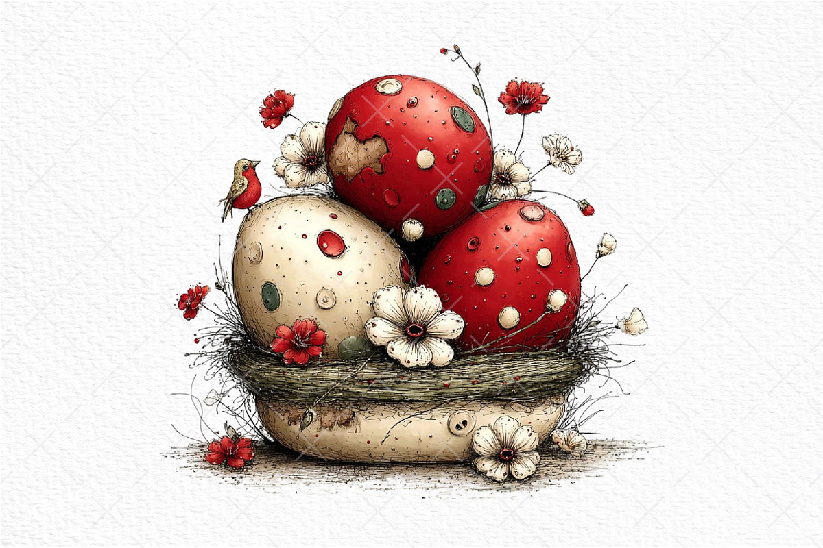 Whimsical Easter Clipart PNG, an Illustration by Craft Nest (Photo 11 of 11)
