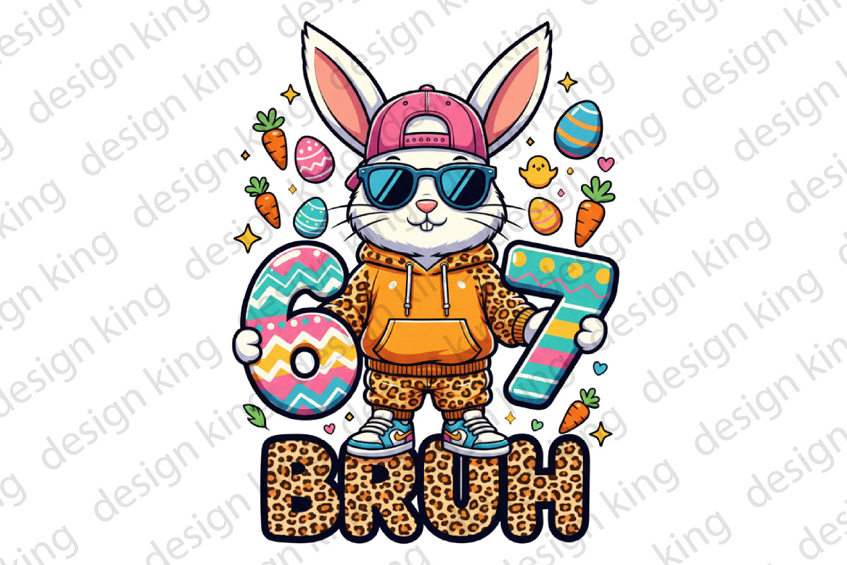 Funny Easter Six Seven Bruh Png, an Illustration by Designking (Photo 3 of 6)