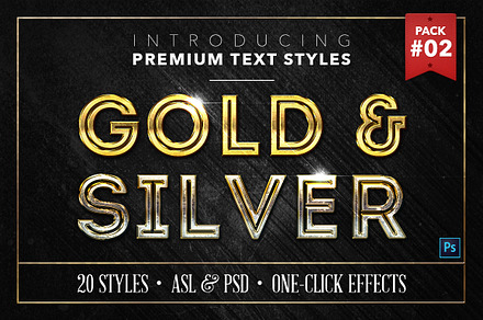 Gold & Silver #2 - 20 Text Styles