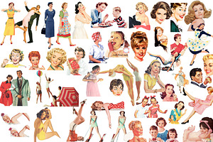 1950s Collage Art Pack