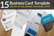15 Business Card Templates, a Business Card Template by Shahjhan (Thumbnail 1 of 3)