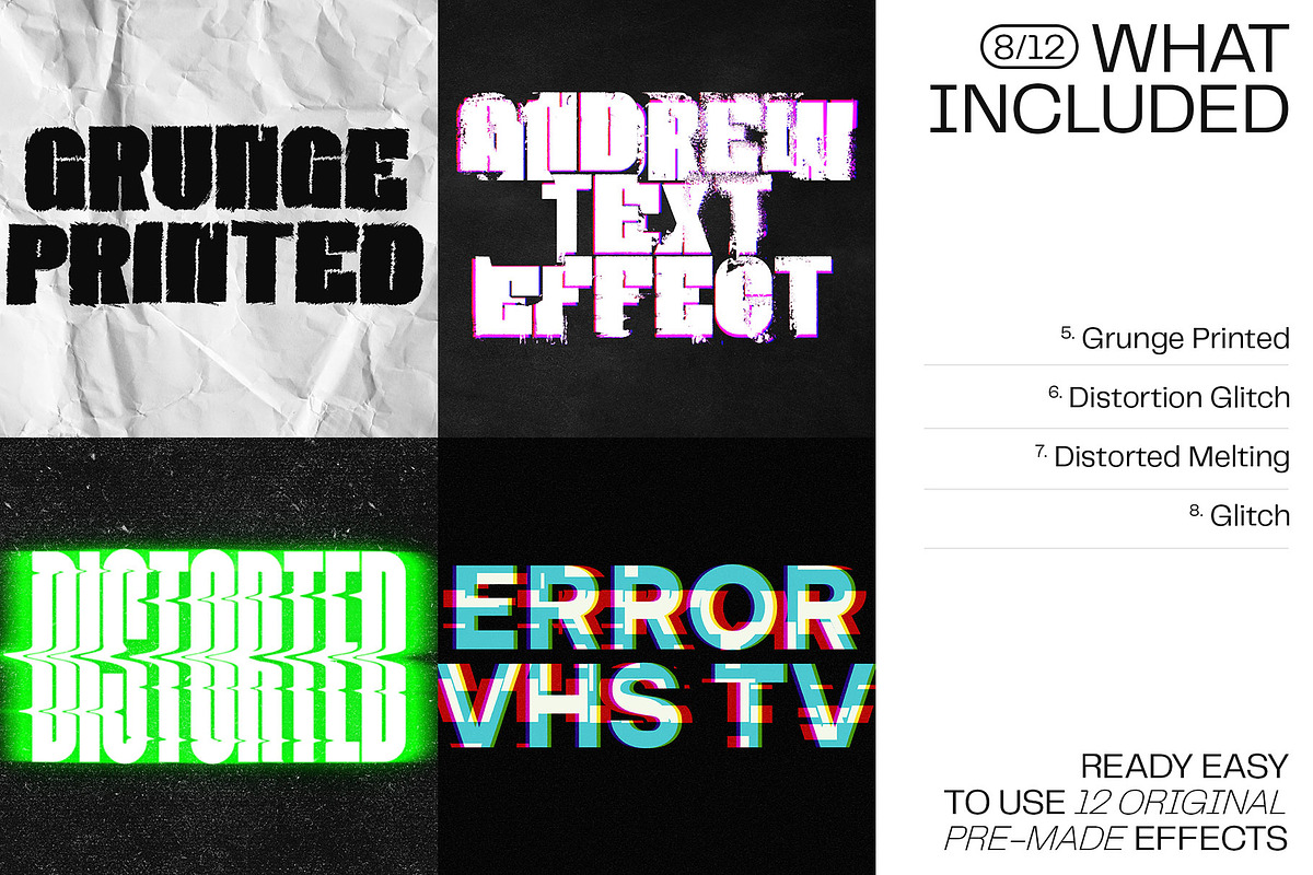 12 Text Effect Templates, a Layer Style Add-On by iDoodle Studio (Photo 6 of 6)