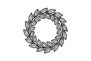 Leaf Laurel Wreath Frame Bundle, an Illustration by Gaye Art (Thumbnail 24 of 51)