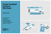 Ticket mockup isolated, a Product Mockup by mahhyud (Thumbnail 1 of 9)