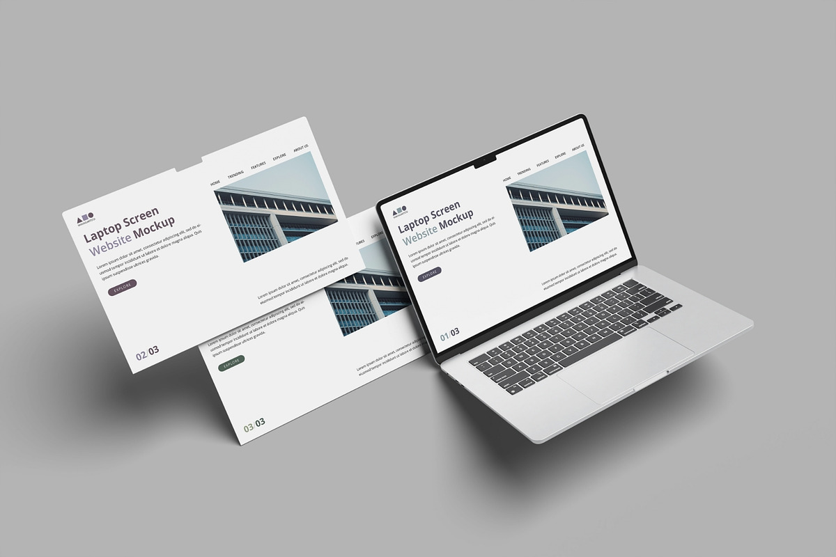 Laptop Screen Website Mockup PSD, a Mac Mockup by MA-KING_ART (Photo 4 of 5)